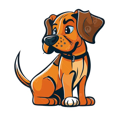 Anjing Kartun Vektor Stiker Clipart Kartun Anjing Untuk Bisnis Hewan