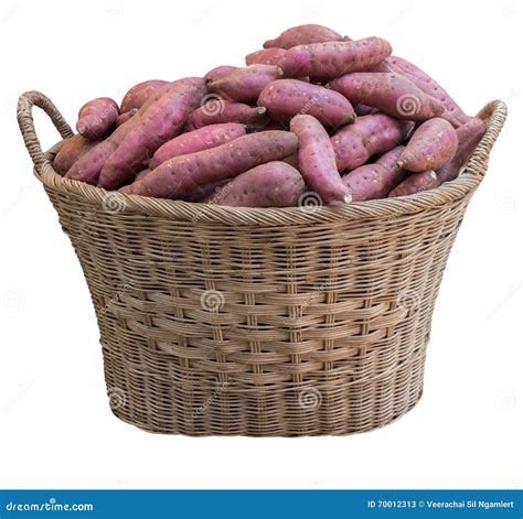 A Basket Of Sweet Potatoes Stock Image Image Of Uncooked 70012313