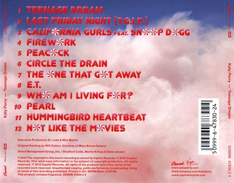 Katy Perry Teenage Dream The Complete Confection Album Cover