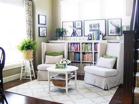 Use Bookcases Behind Chairs In Master Bedroom Sitting Area Spaces I