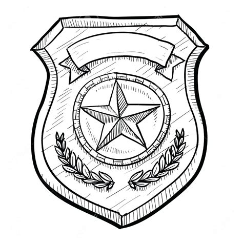 Police Badge Coloring Page At Free Printable