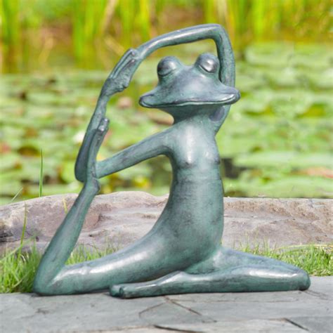 San Pacific International Relaxed Yoga Frog Garden Sculpture Garden