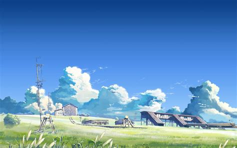 Anime Landscape Farm Landscape With A Nice Blue Sky Anime Background