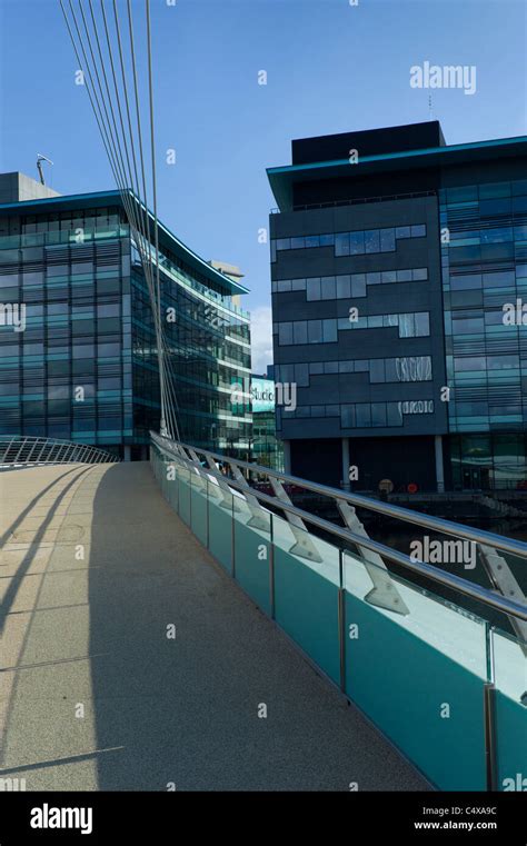 Bbc Studios And Offices Media City Footbridge Salford Quays Manchester