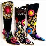 Turkish Embroidered Boots Pictures