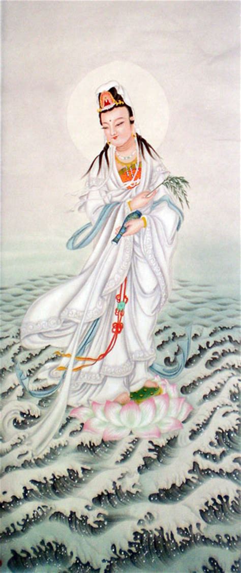 Chinese Kuan Yin Painting 3803001 40cm X 98cm16〃 X 38〃