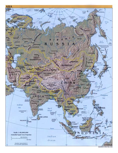 Large Political Map Of Asia With Major Cities And Capitals 1997 Vrogue