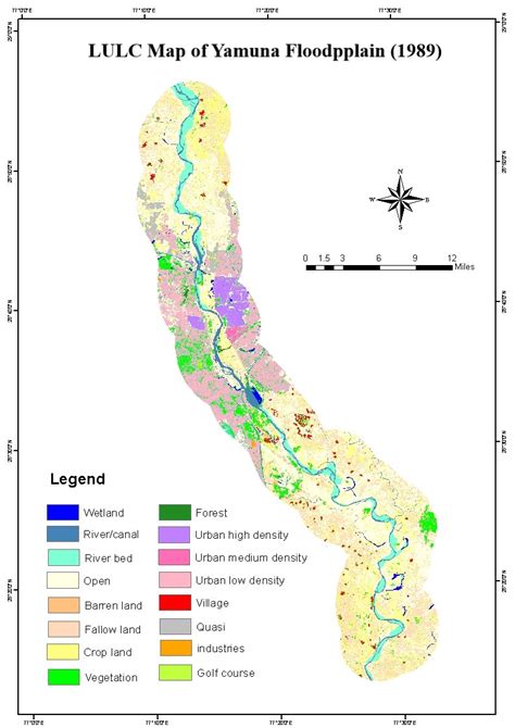 Lulc Map Yamuna Floodplains1989 Wetlands International South Asia