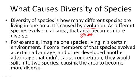 What Causes Diversity Of Species Youtube