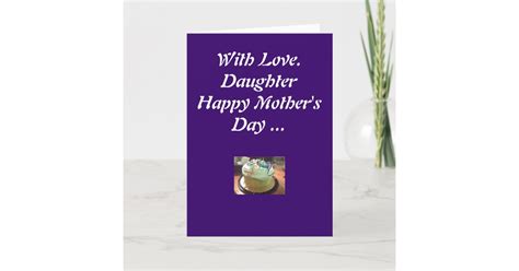 With Love Daughter Happy Mothers Day Card Zazzle