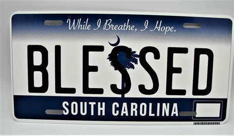 Blessed South Carolina State License Plate Metal Novelty Car Etsy