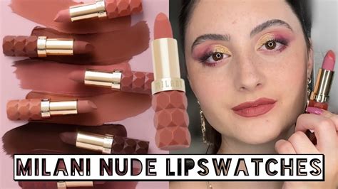 Milani Color Fetish Matte Nude Lipsticks Lip Swatches Review Wet