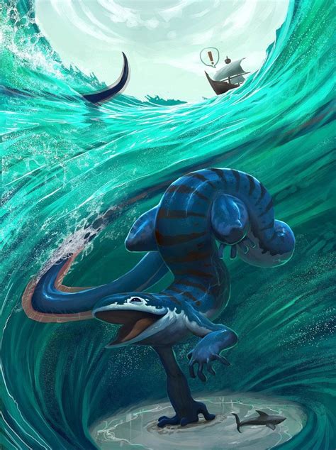 Sea Monster By Farkwhad Mythical Creatures Art Fantasy Creatures Art