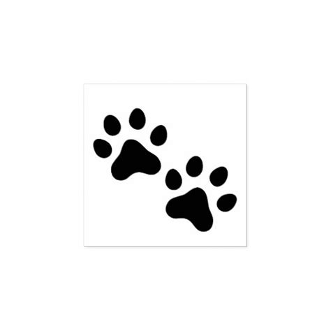 Paw Prints Rubber Stamp Perfectly Custom