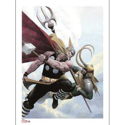 Marvel Comics Thor Versus Loki Art Print