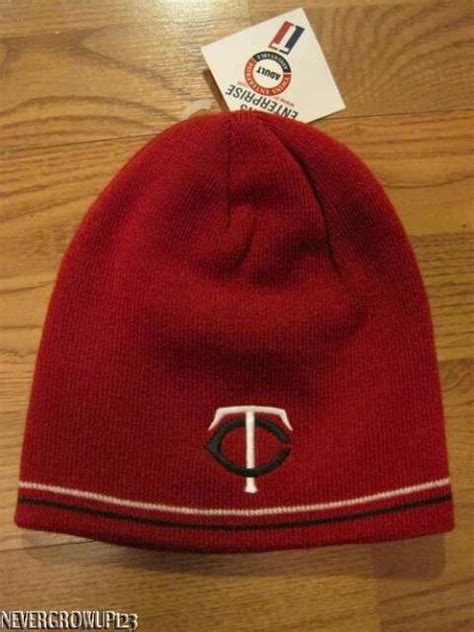 Minnesota Twins Adult Red Knit Stocking Hat~beanie Cap~ Ebay