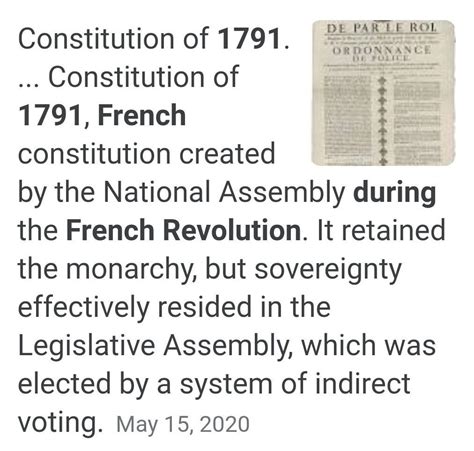 Constitution Of 1791 French Revolution