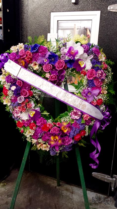 Browse our finest flowers, arrangements, baskets & more to remember loved ones. Colorful Sympathy Heart Wreath Kui & I Florist, LLC Hilo ...