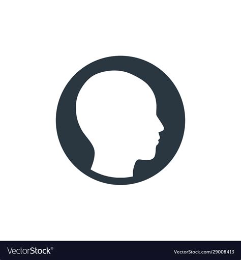 Round User Profile Avatar Head Stock Isolated Vector Image