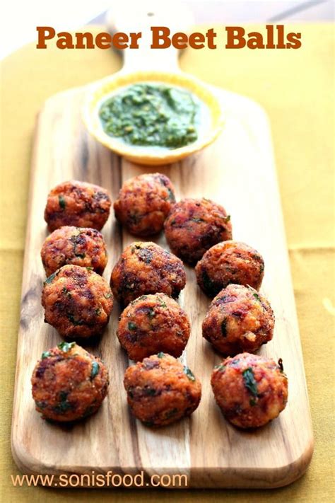 This collection of 70+ starters is the perfect finger food. Paneer Beet Balls- An easy party appetizer! #paneer #beets #appetizer #starters #party # ...