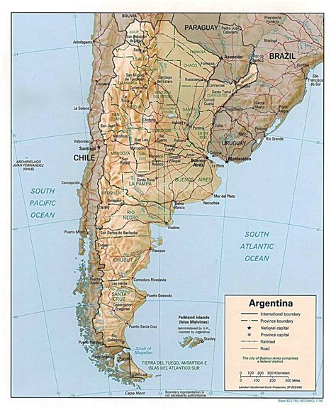 Grande Mapa Político Y Administrativo De Argentina Con Socorro