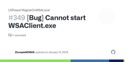 Bug Cannot Start Wsaclientexe · Issue 349 · Lsposed