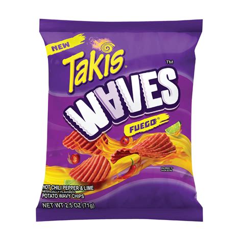 Takis Waves Fuego Hot Chili Pepper And Lime Artificially Flavored