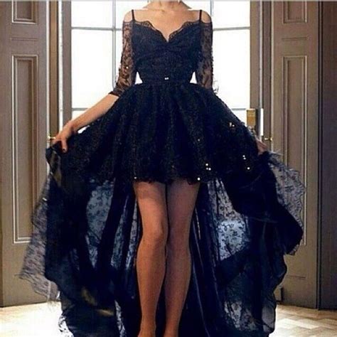 Custom Made Black High Low Backless Prom Dressessexy Prom Gowns 2015