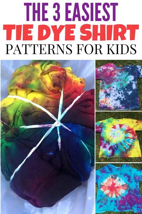 The Easiest Tie Dye Patterns For Kids How To Tie Dye Shirts Lola