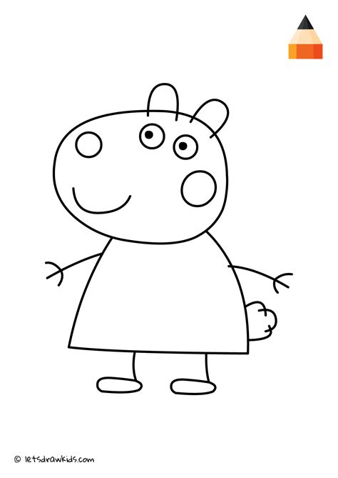 Peppa's best friend suzy sheep is going to ballet class. Pin on Coloring pages | let's draw kids