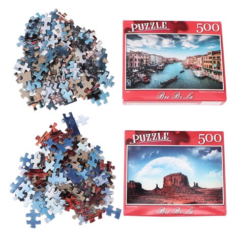 500pcs In 2 Sets Adults Jigsaw High Challenge Puzzles Creative Jigsaw