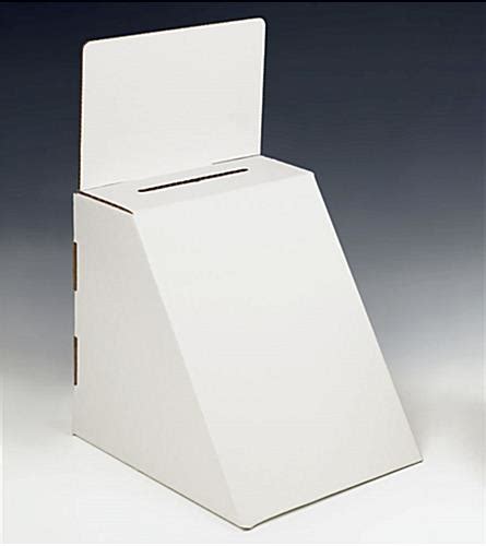 Cardboard Suggestion Box W Top Slot Cheap Corrugated Display
