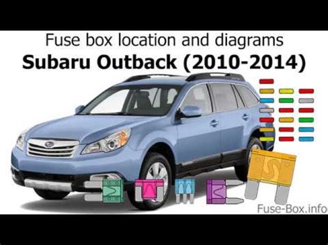 The video above shows how to replace blown fuses in the interior fuse box of your 1997 subaru legacy in addition to the fuse panel. 2010 Subaru Outback Fuse Diagram - 88 Wiring Diagram