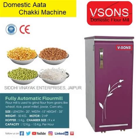 Automatic Domestic Flour Mill 1HP 10 15 Kg Hr At Rs 12200 Piece In