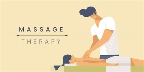 premium vector massage therapy flat banner template