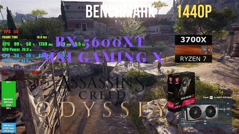 Assassin S Creed Odyssey RX 5600 XT MSI GAMING X Benchmark Ryzen 3700x