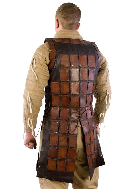 Leather Brigandine Brown Larp Leather Armour Viking Scale Medieval