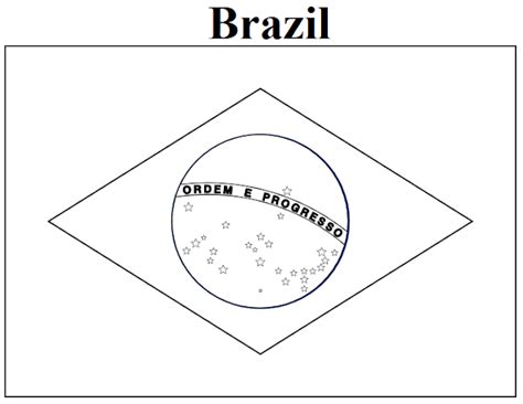 Blog de Linguagens: Brazil Flag Coloring Page