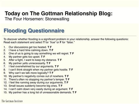 The Four Horsemen Stonewalling Relationship Blogs Relationship