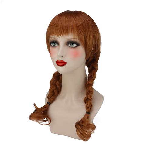 Crazycatcos Annabelle Wig Brown Double Tails Hair Cosplay And Hallowe