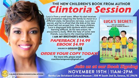 Childrens Book Author Clintoria Session Book Signing — Arts History