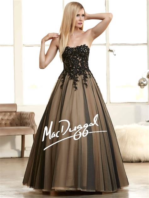 Shop our collection of mac duggal evening gown at up to 70% off! Mac Duggal 62107H Black Lace Ball Gown: French Novelty