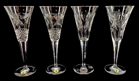 Lot 4 Waterford Crystal Champagne Flutes