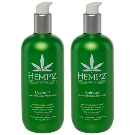 Hempz2 Pack 16oz Body Moisturizers Daily Lotion Hemp Seed Oil Cream For