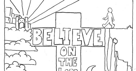 Signup to get the inside scoop from our monthly newsletters. Coloring Pages for Kids by Mr. Adron: Believe on the Lord ...