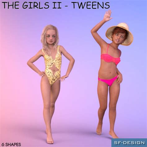 The Girls Ii Tweens Shapes For Genesis 3 Female 3d Models For