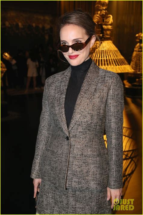 Oscar Winners Jennifer Lawrence Natalie Portman Dress For Business Chic At Dior Paris Show