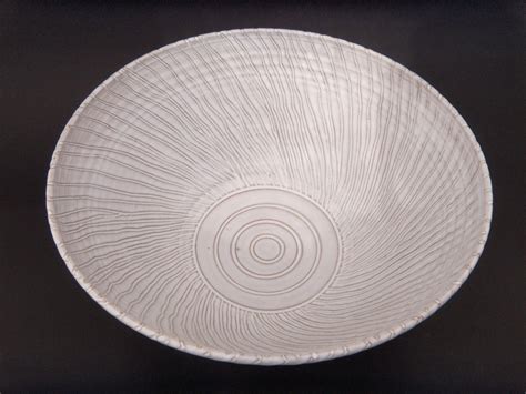 Large Decorative Bowl White Ceramic Centerpiece Extra Large Etsy