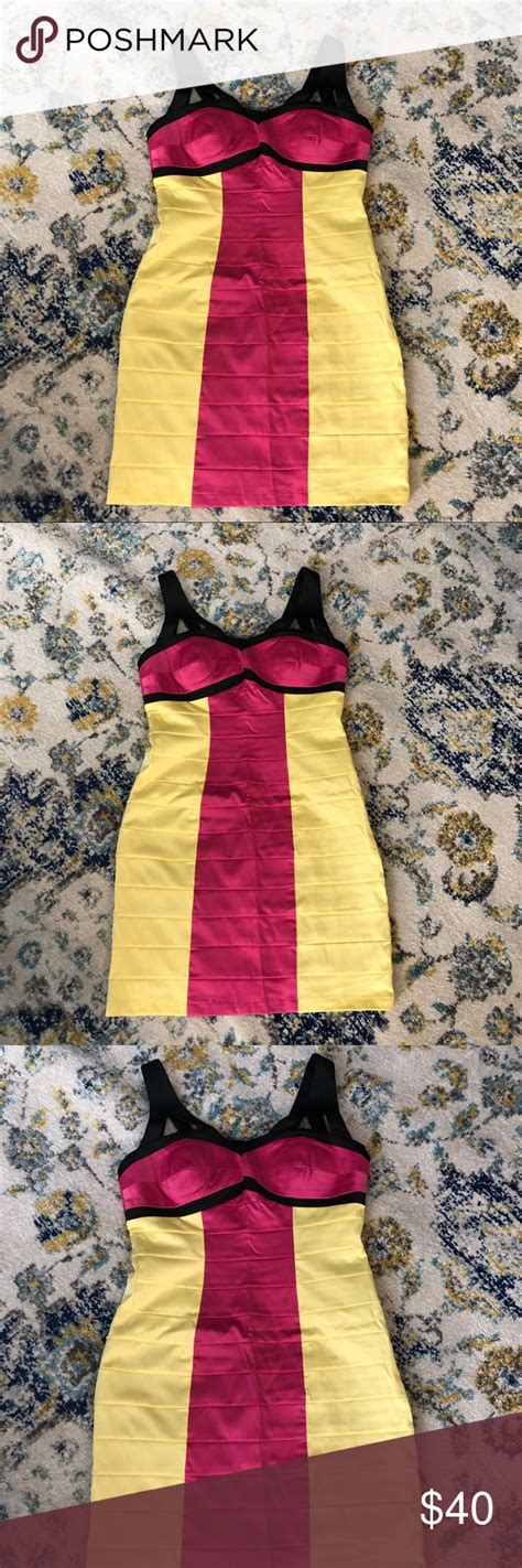 Stunning Pink And Yellow Dress Yellow And Pink Black Straps And Other