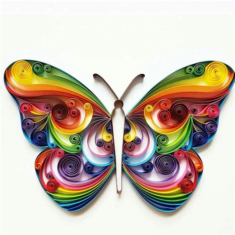 Quilling Paper Butterfly Filigrana Mariposa Youtube 8c8
